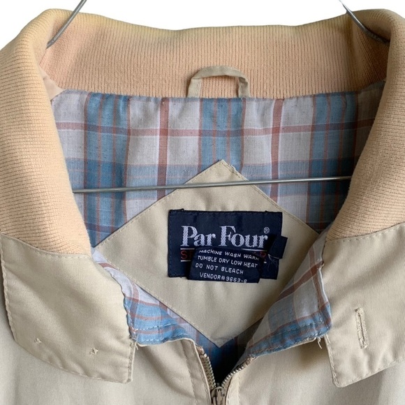 Vintage Par Four Members Only Jacket Plaid Lined Men’s Size XL Tall - Picture 5 of 6